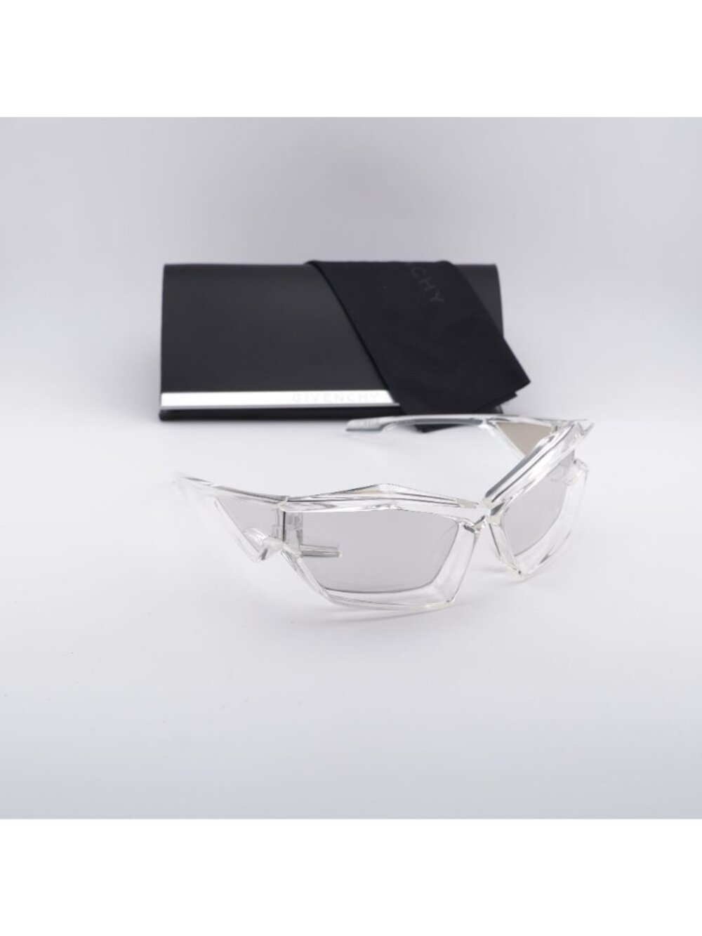 Givenchy GV40049U 26G Geometric Sunglasses - Transparent /Silver Mirror - Picture 8 of 11